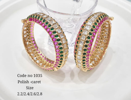 Kundan Bangles 00160 - KRISHNA'S SWETA JEWELLERY