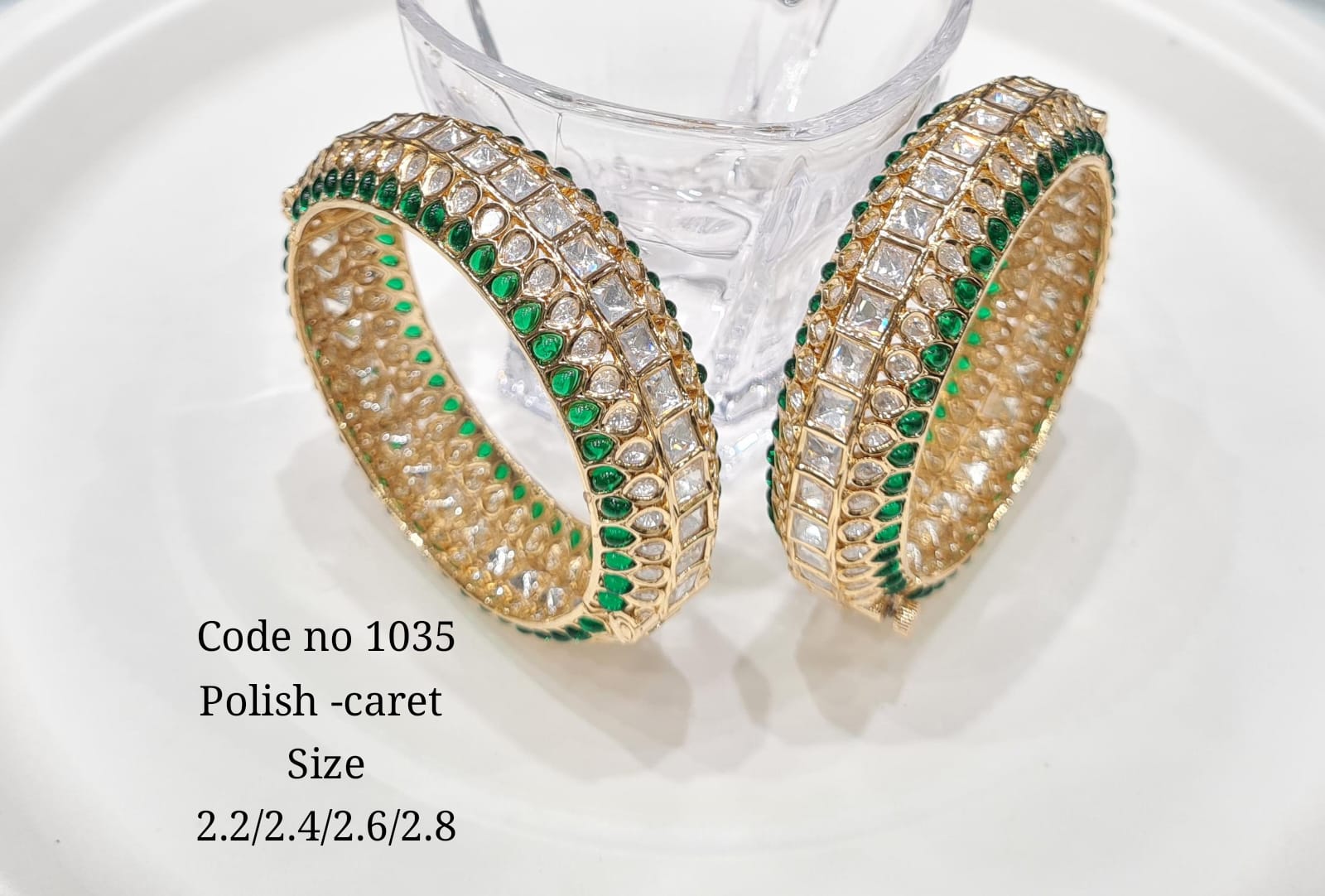 Kundan Bangles 00160 - KRISHNA'S SWETA JEWELLERY