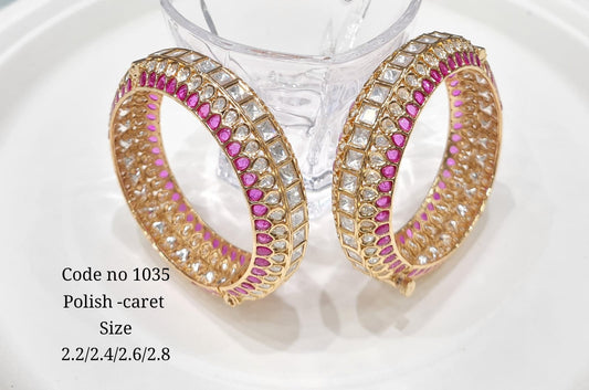 Kundan Bangles 00160 - KRISHNA'S SWETA JEWELLERY