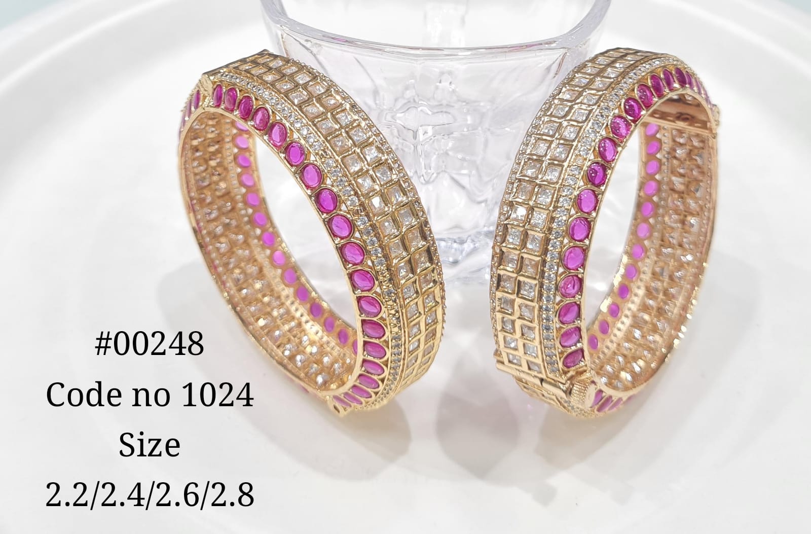 Kundan Bangles 00248 - KRISHNA'S SWETA JEWELLERY