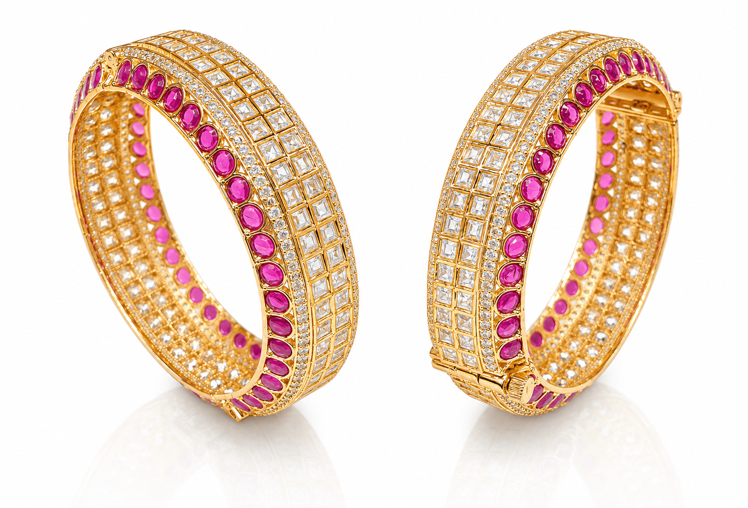 Kundan Bangles 00248 - KRISHNA'S SWETA JEWELLERY