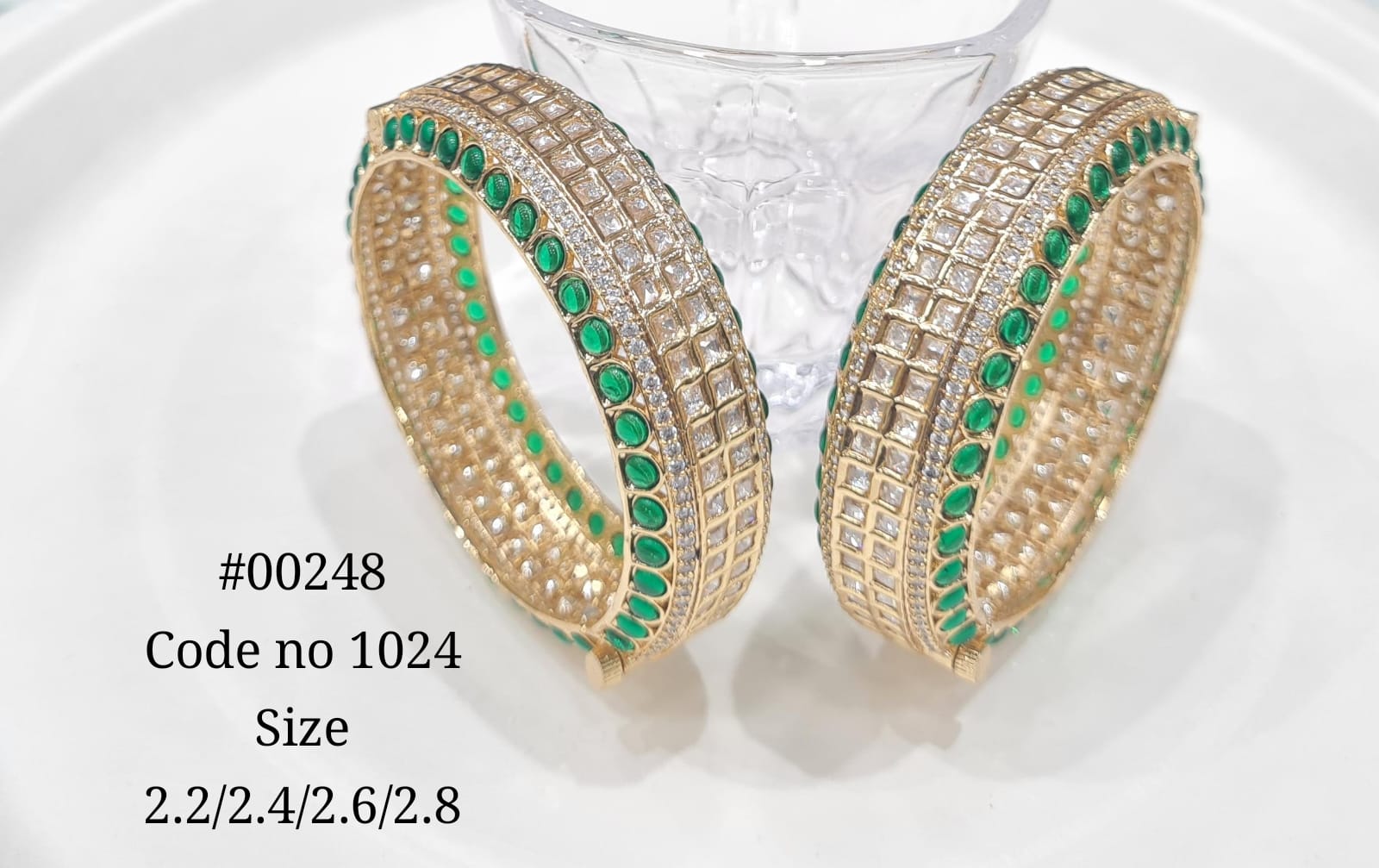 Kundan Bangles 00248 - KRISHNA'S SWETA JEWELLERY