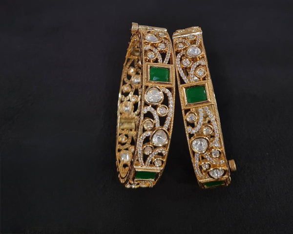 Kundan Bangles 00271 - KRISHNA'S SWETA JEWELLERY