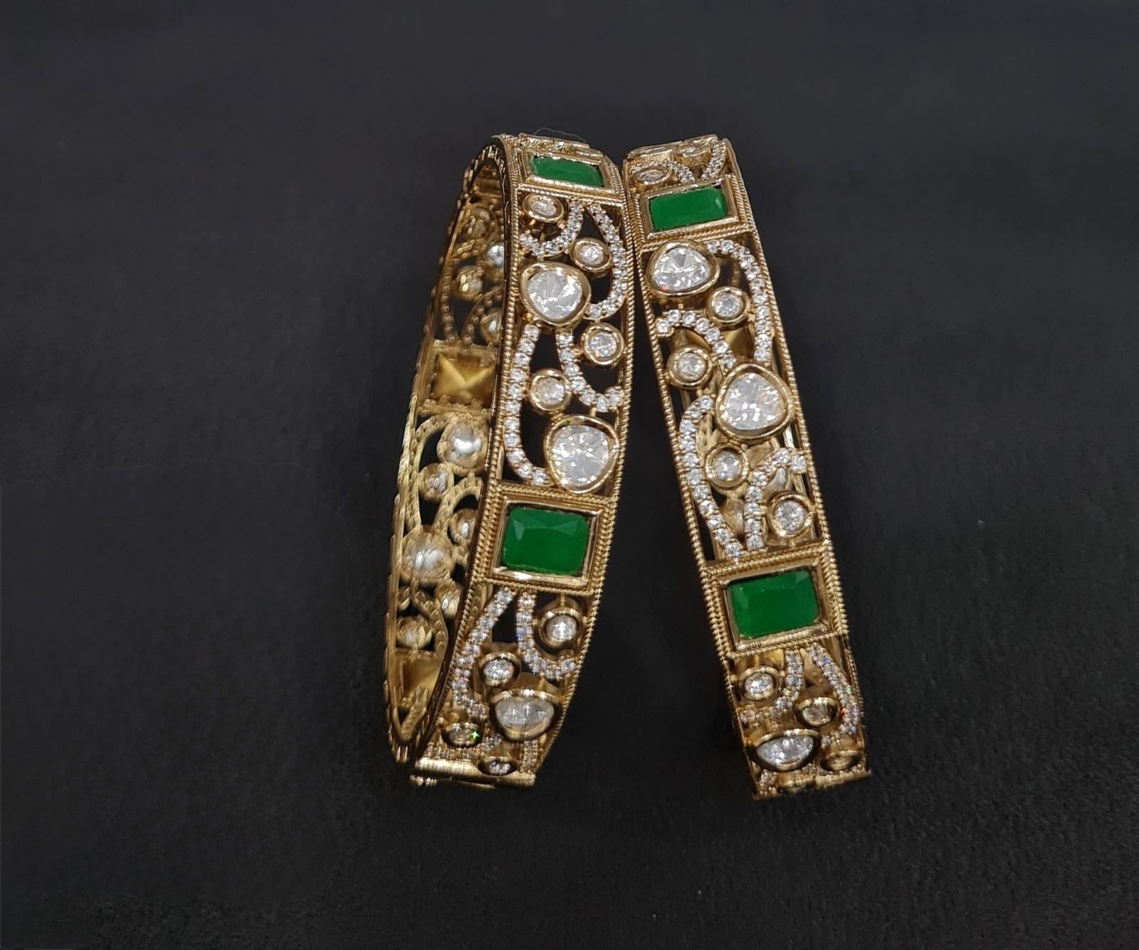 Kundan Bangles 00271 - KRISHNA'S SWETA JEWELLERY