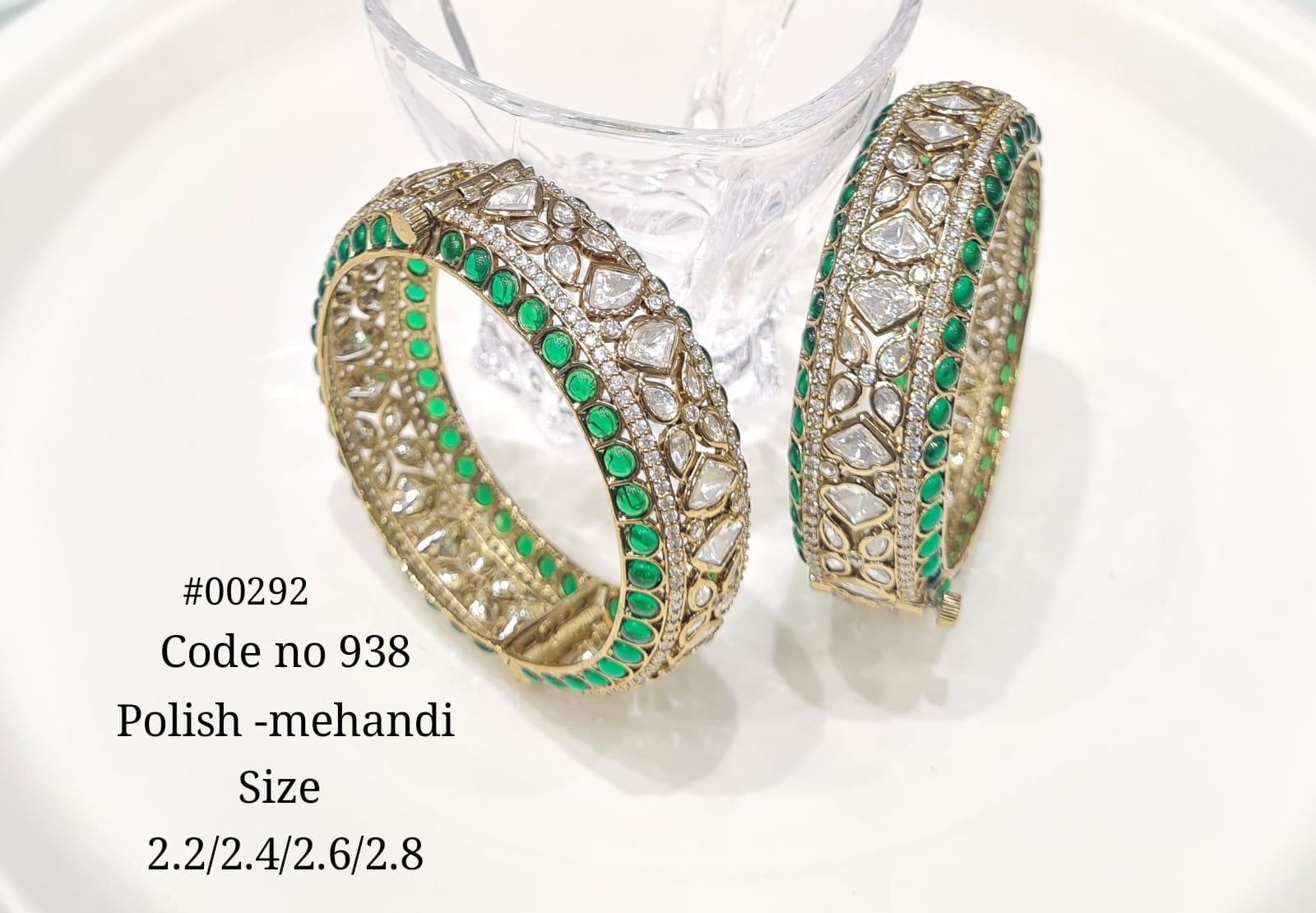 Kundan Bangles 00292 - KRISHNA'S SWETA JEWELLERY
