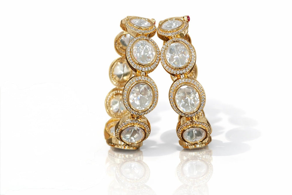 Kundan bangles 00722 - KRISHNA'S SWETA JEWELLERY