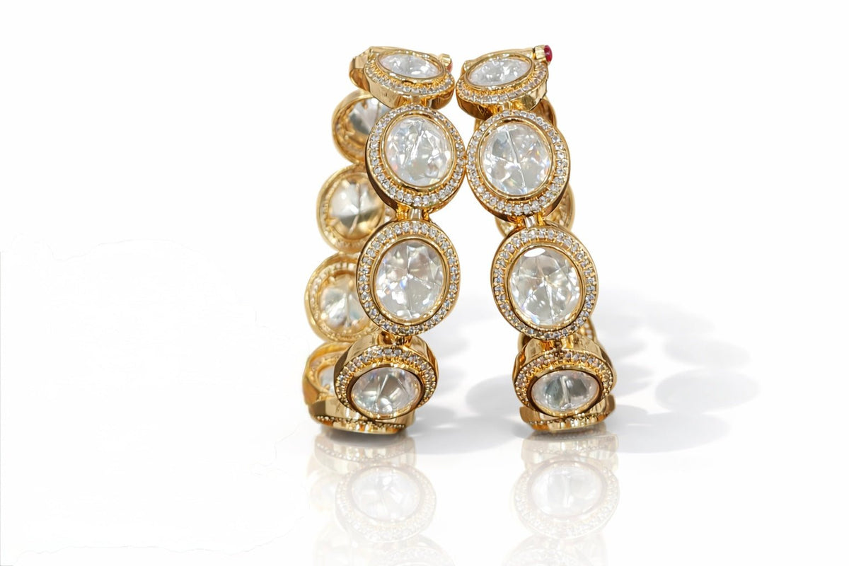 Kundan bangles 00722 - KRISHNA'S SWETA JEWELLERY