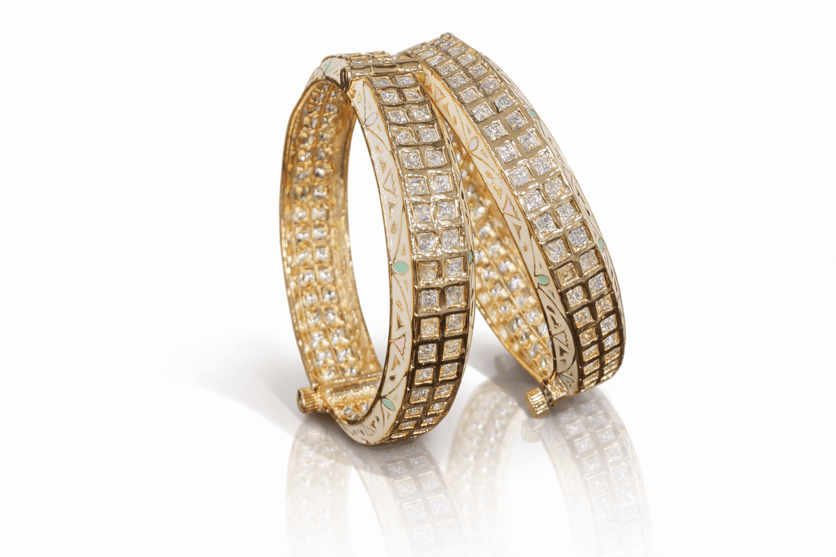 Kundan Bangles 00799 - KRISHNA'S SWETA JEWELLERY