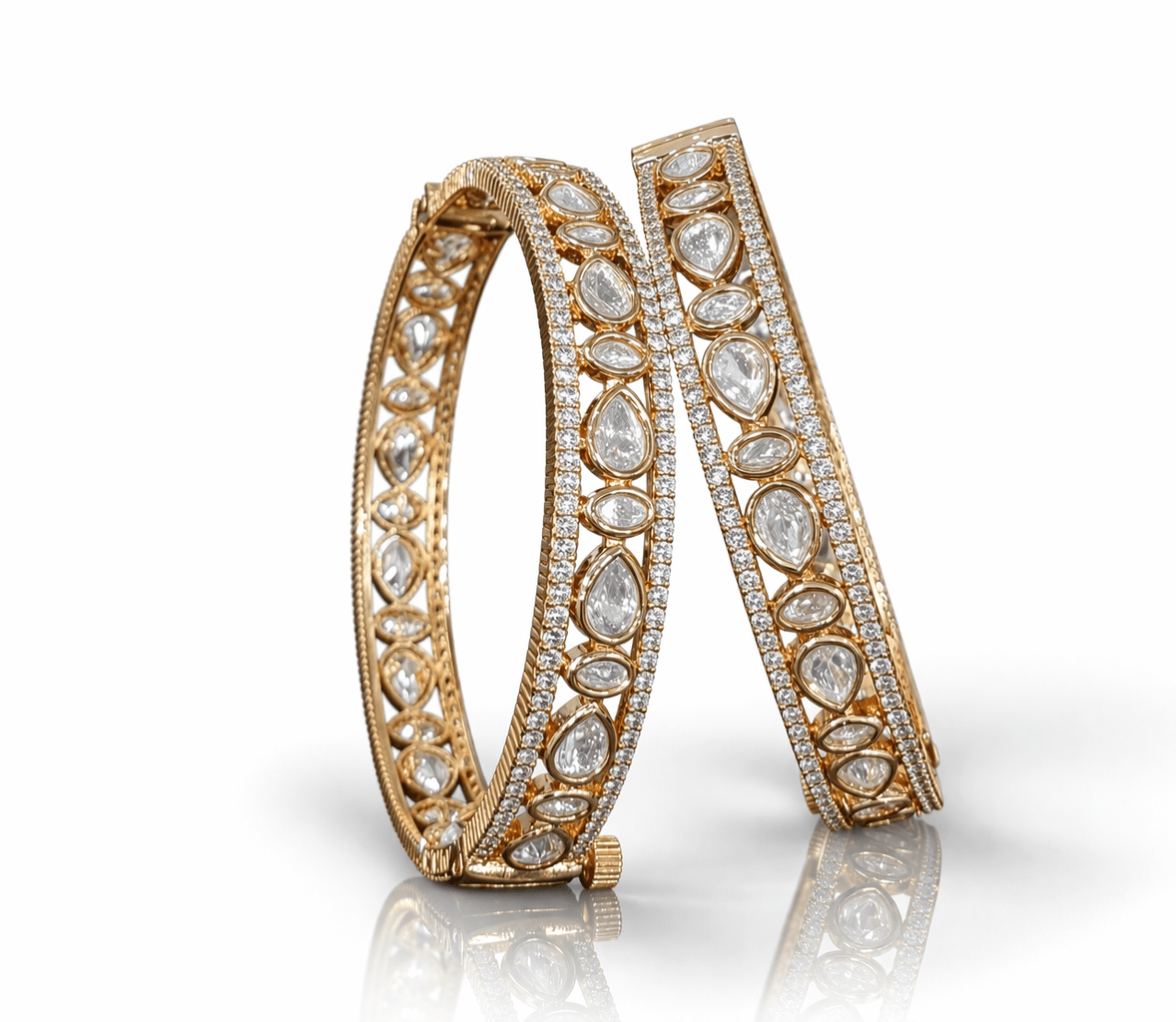 Kundan bangles 00854 - KRISHNA'S SWETA JEWELLERY