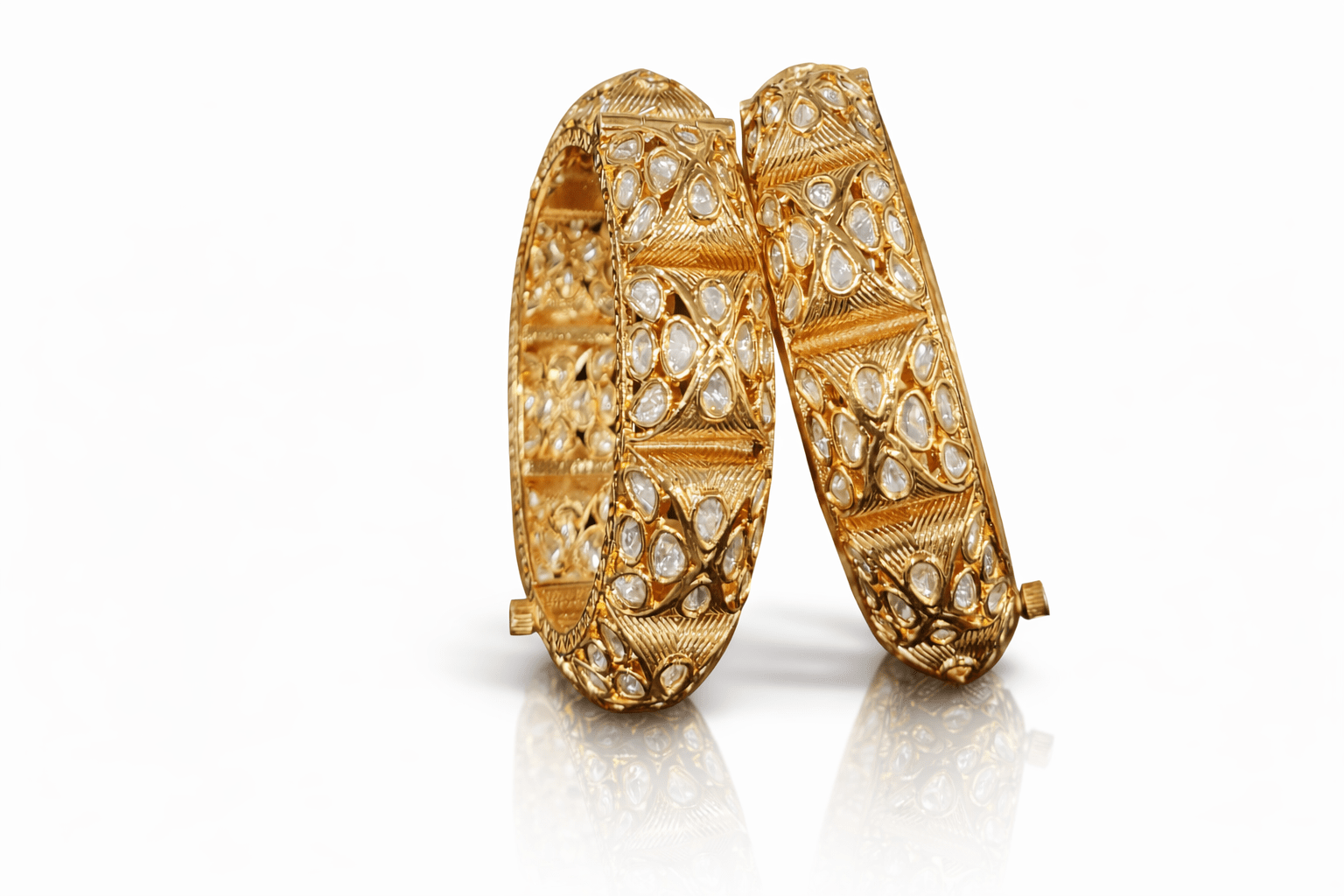 Kundan bangles 00957 - KRISHNA'S SWETA JEWELLERY