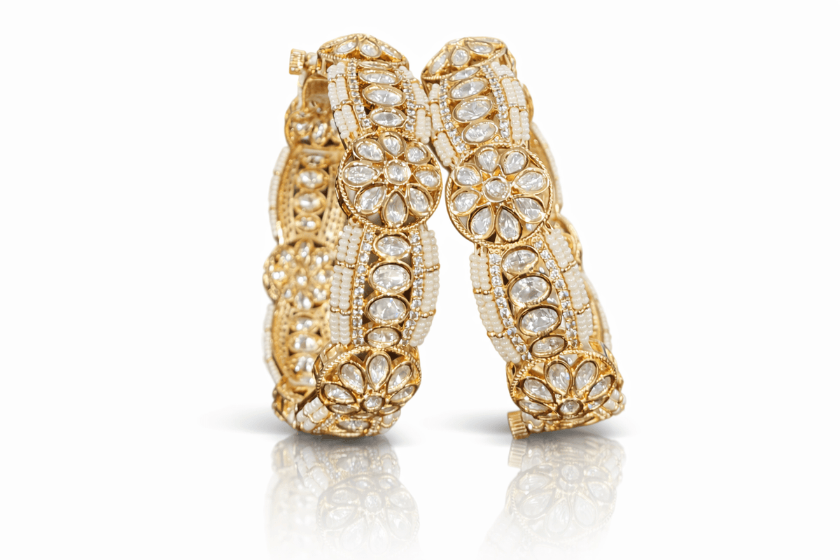 Kundan Bangles 01406 - KRISHNA'S SWETA JEWELLERY