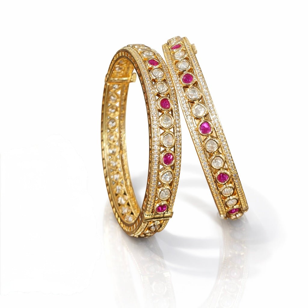 Kundan bangles 01449 - KRISHNA'S SWETA JEWELLERY