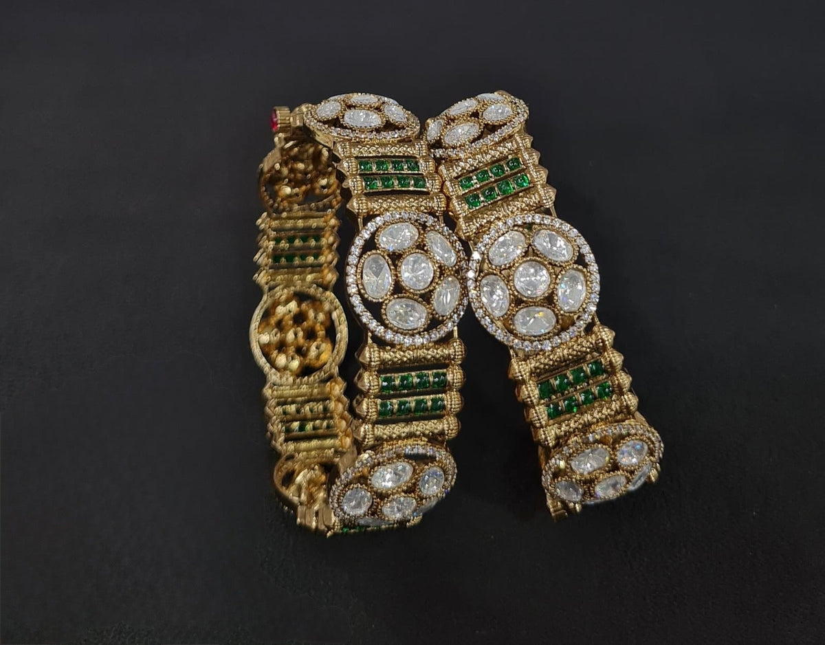 Kundan bangles 01507 - KRISHNA'S SWETA JEWELLERY