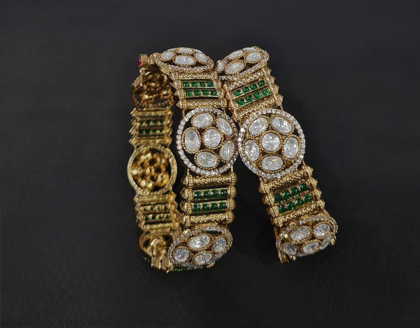 Kundan bangles 01507 - KRISHNA'S SWETA JEWELLERY