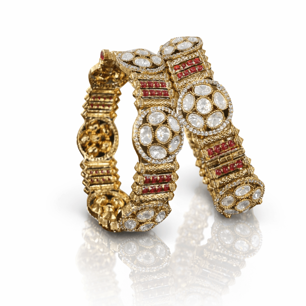 Kundan bangles 01507 - KRISHNA'S SWETA JEWELLERY