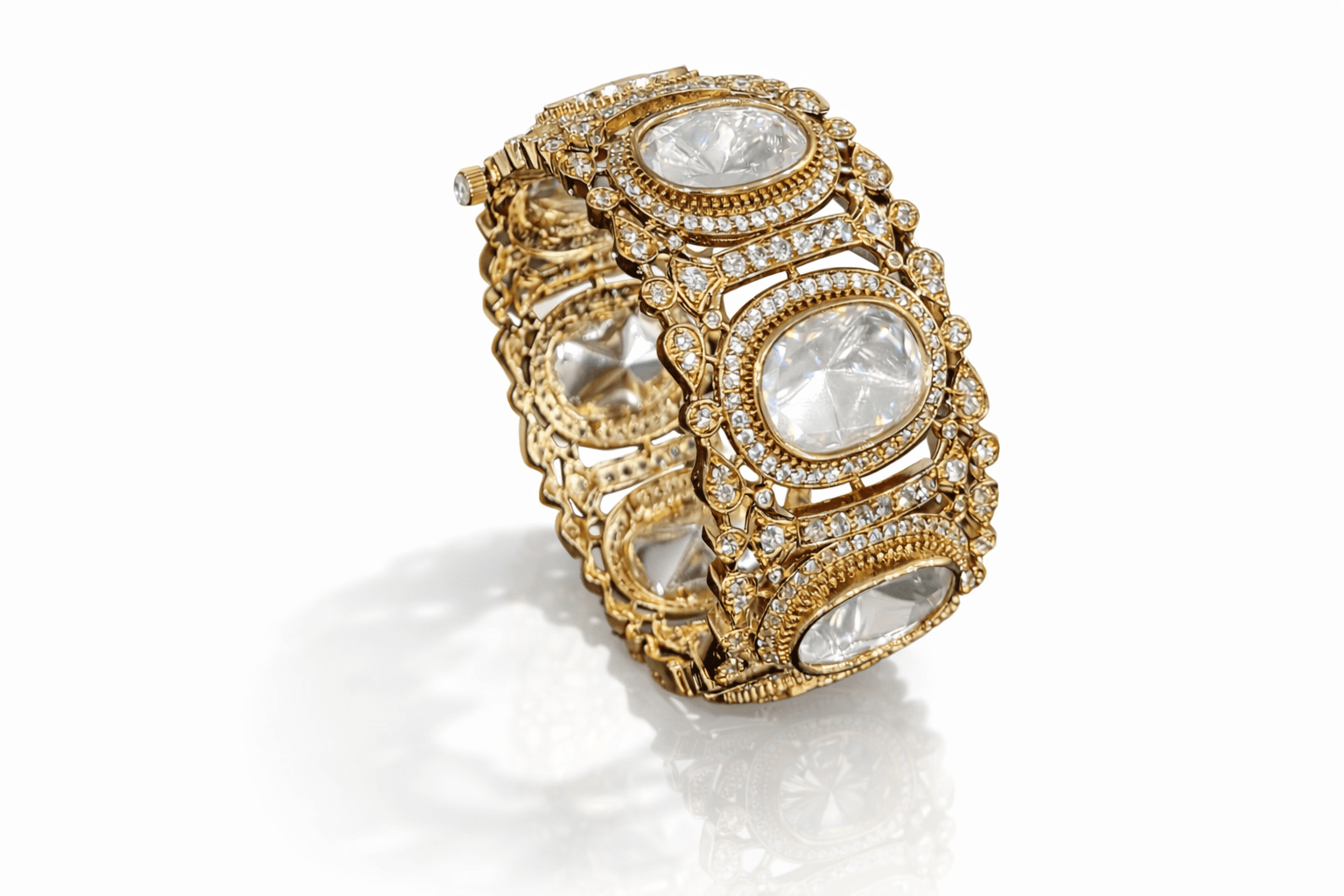 Kundan Bangles 01620 - KRISHNA'S SWETA JEWELLERY