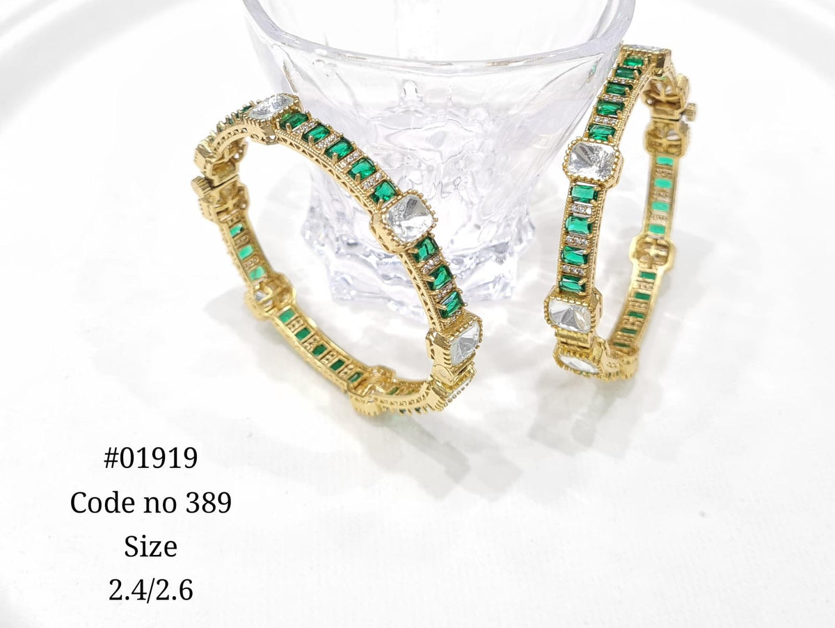 Kundan bangles 01919 - KRISHNA'S SWETA JEWELLERY