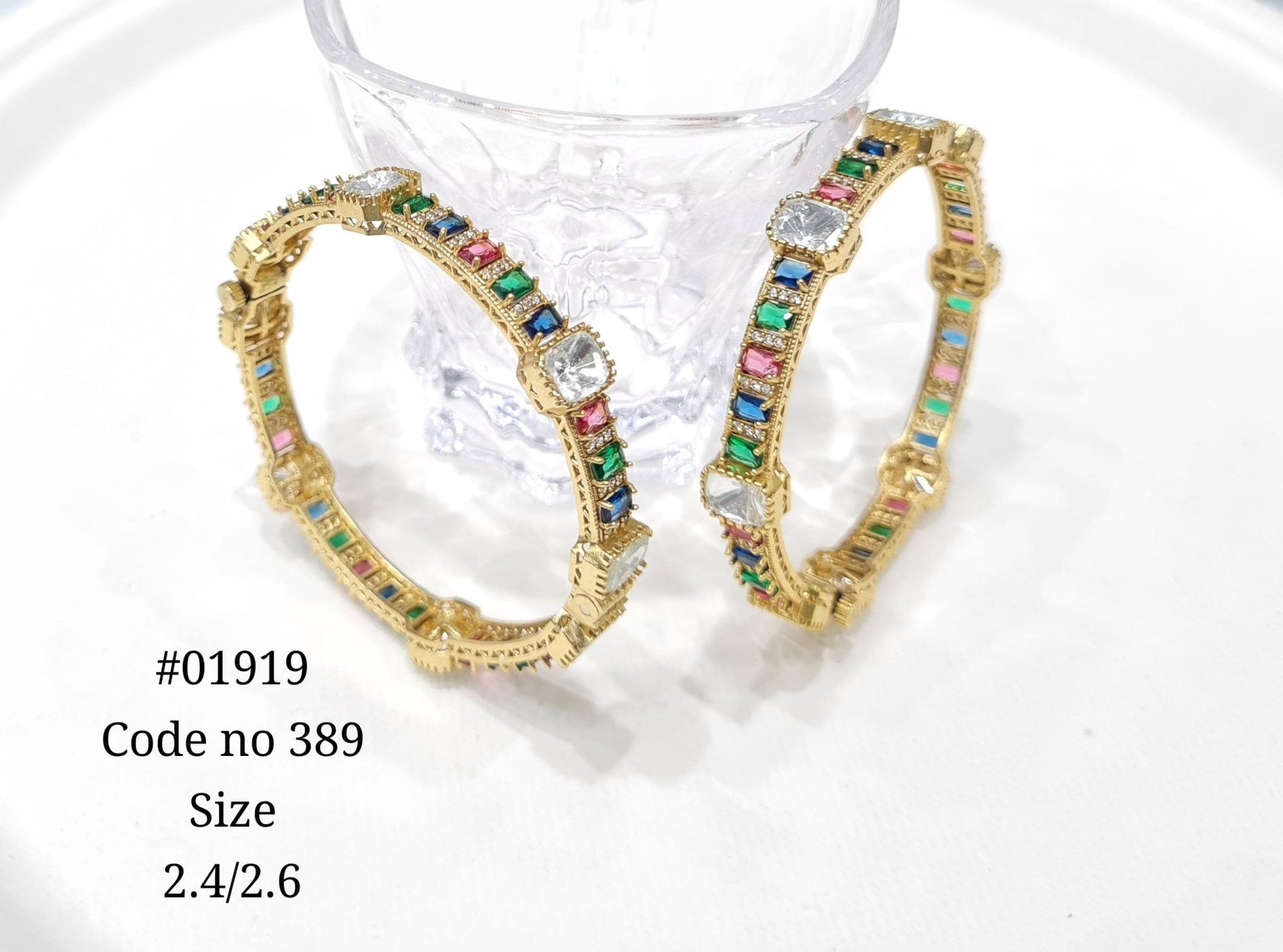 Kundan bangles 01919 - KRISHNA'S SWETA JEWELLERY
