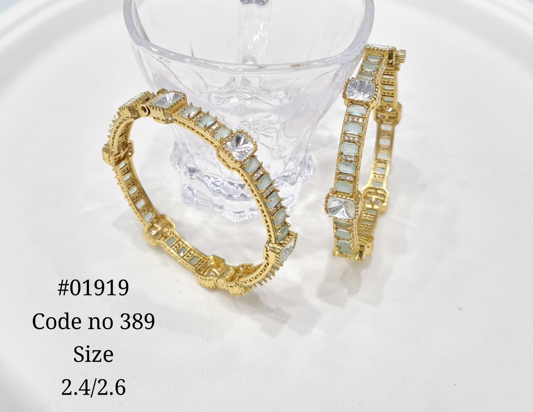 Kundan bangles 01919 - KRISHNA'S SWETA JEWELLERY