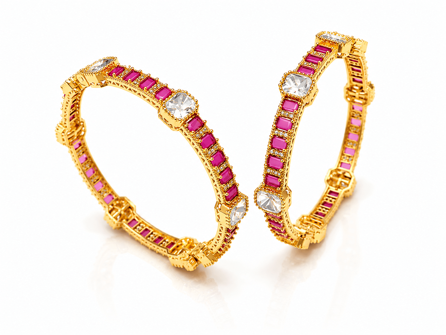 Kundan bangles 01919 - KRISHNA'S SWETA JEWELLERY