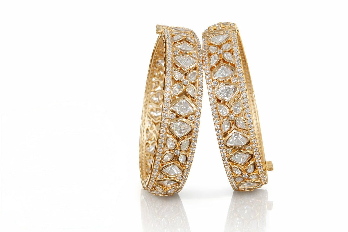 Kundan Bangles 02018 - KRISHNA'S SWETA JEWELLERY