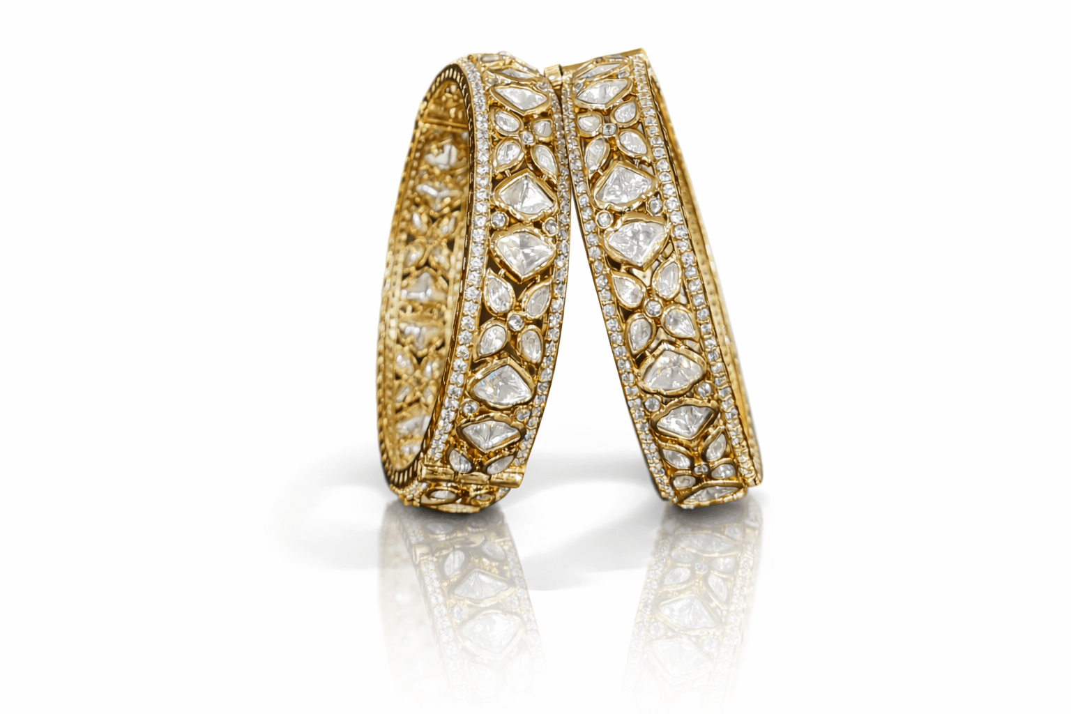 Kundan Bangles 02018 - KRISHNA'S SWETA JEWELLERY