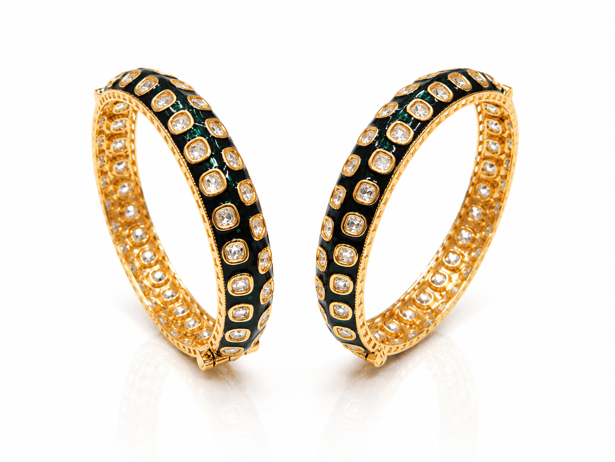 Kundan Bangles 02075 - KRISHNA'S SWETA JEWELLERY