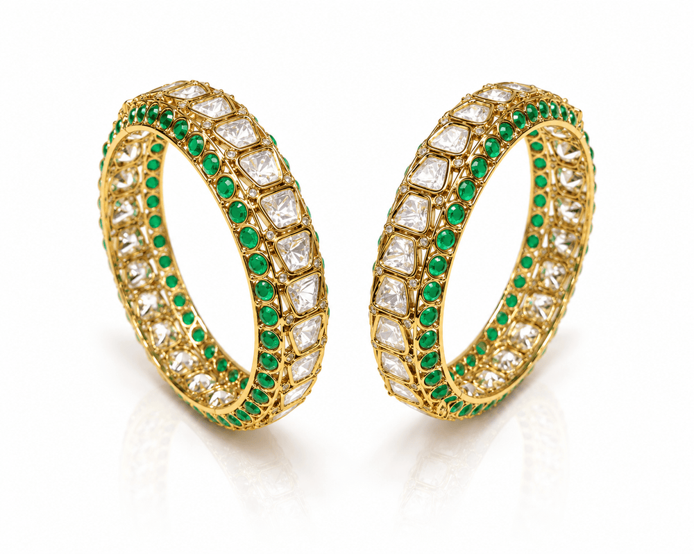 Kundan Bangles 02168 - KRISHNA'S SWETA JEWELLERY