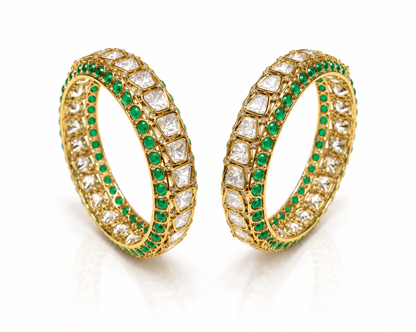 Kundan Bangles 02168 - KRISHNA'S SWETA JEWELLERY