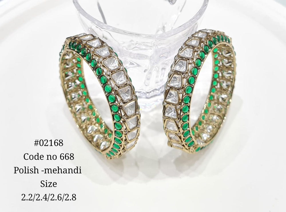 Kundan Bangles 02168 - KRISHNA'S SWETA JEWELLERY