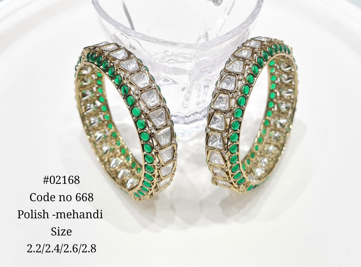 Kundan Bangles 02168 - KRISHNA'S SWETA JEWELLERY