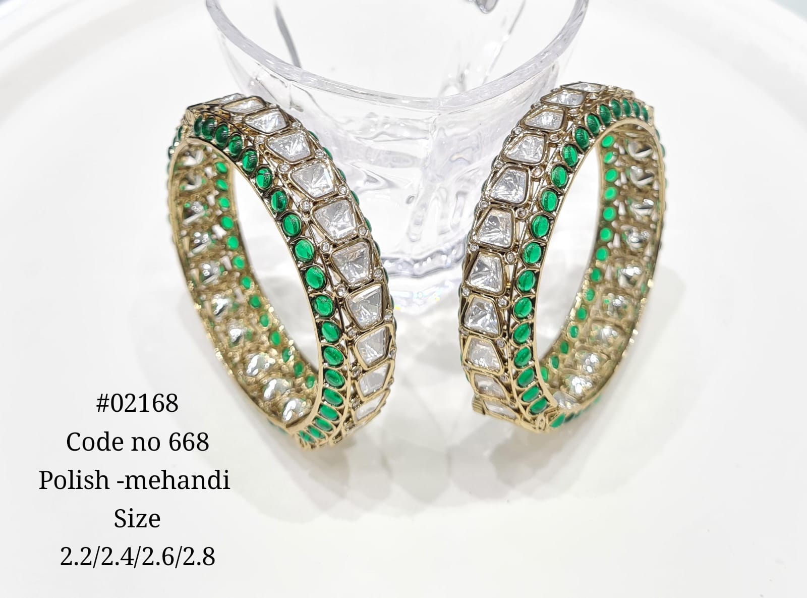Kundan Bangles 02168 - KRISHNA'S SWETA JEWELLERY