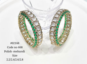 Kundan Bangles 02168 - KRISHNA'S SWETA JEWELLERY