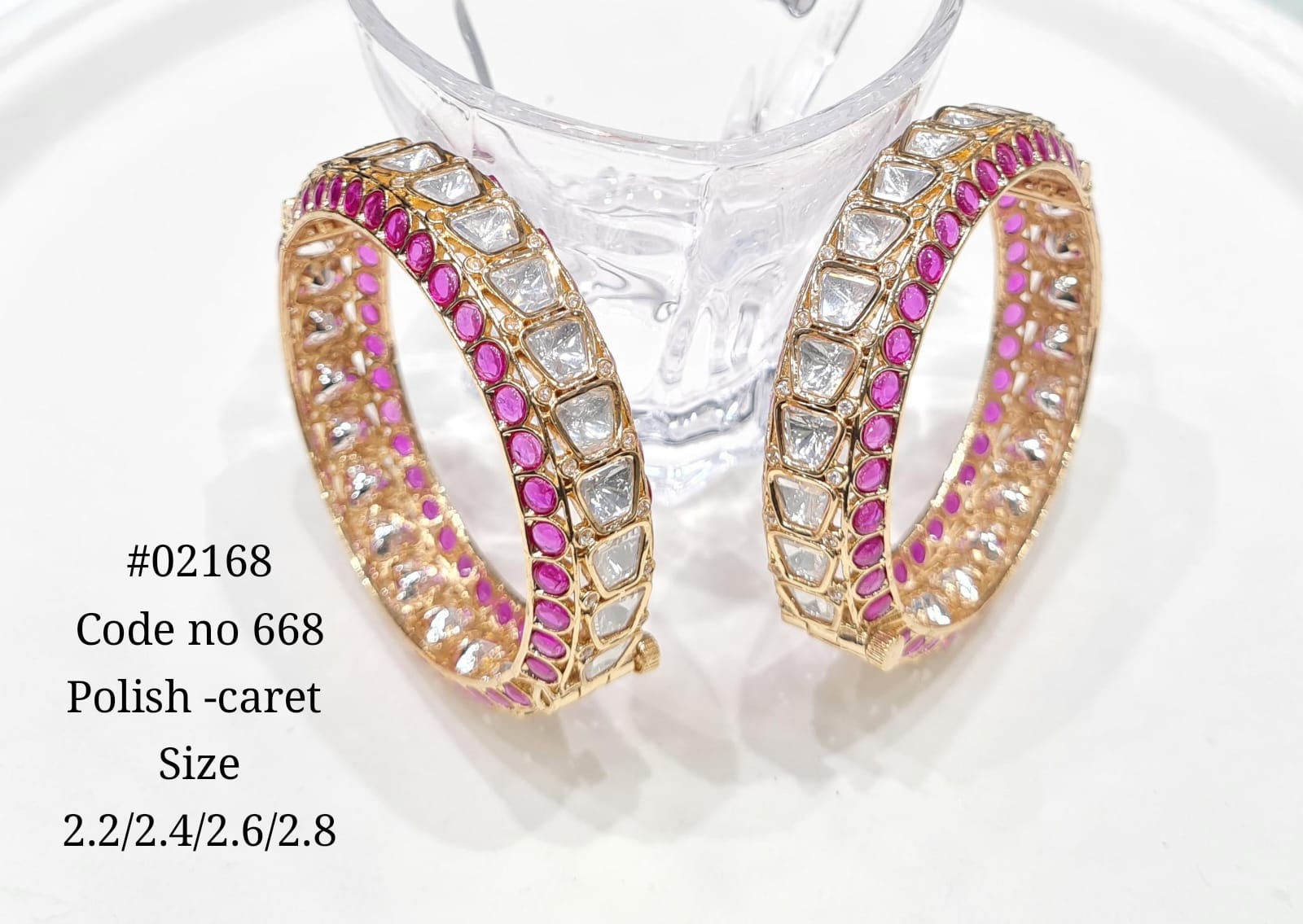 Kundan Bangles 02168 - KRISHNA'S SWETA JEWELLERY