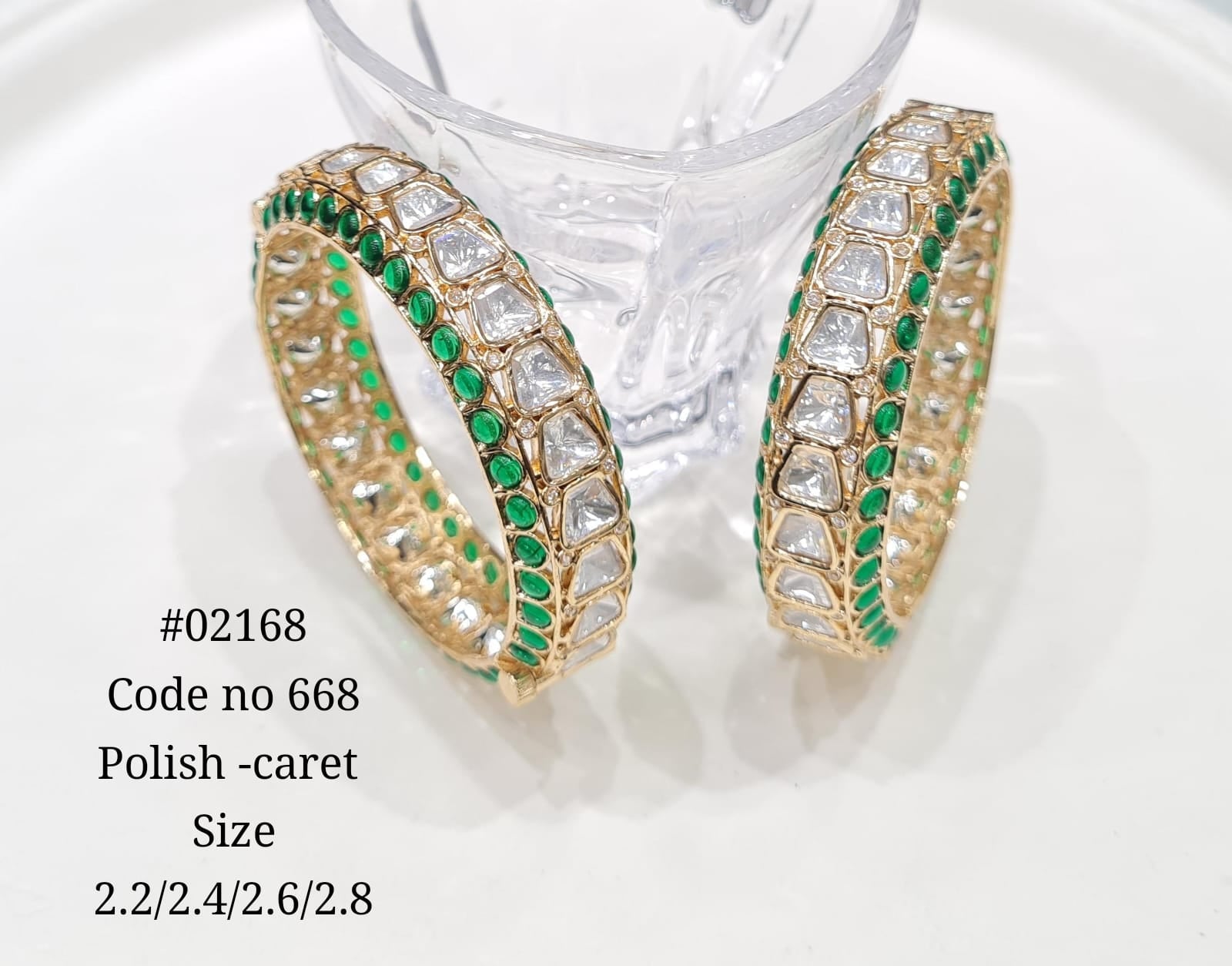 Kundan Bangles 02168 - KRISHNA'S SWETA JEWELLERY