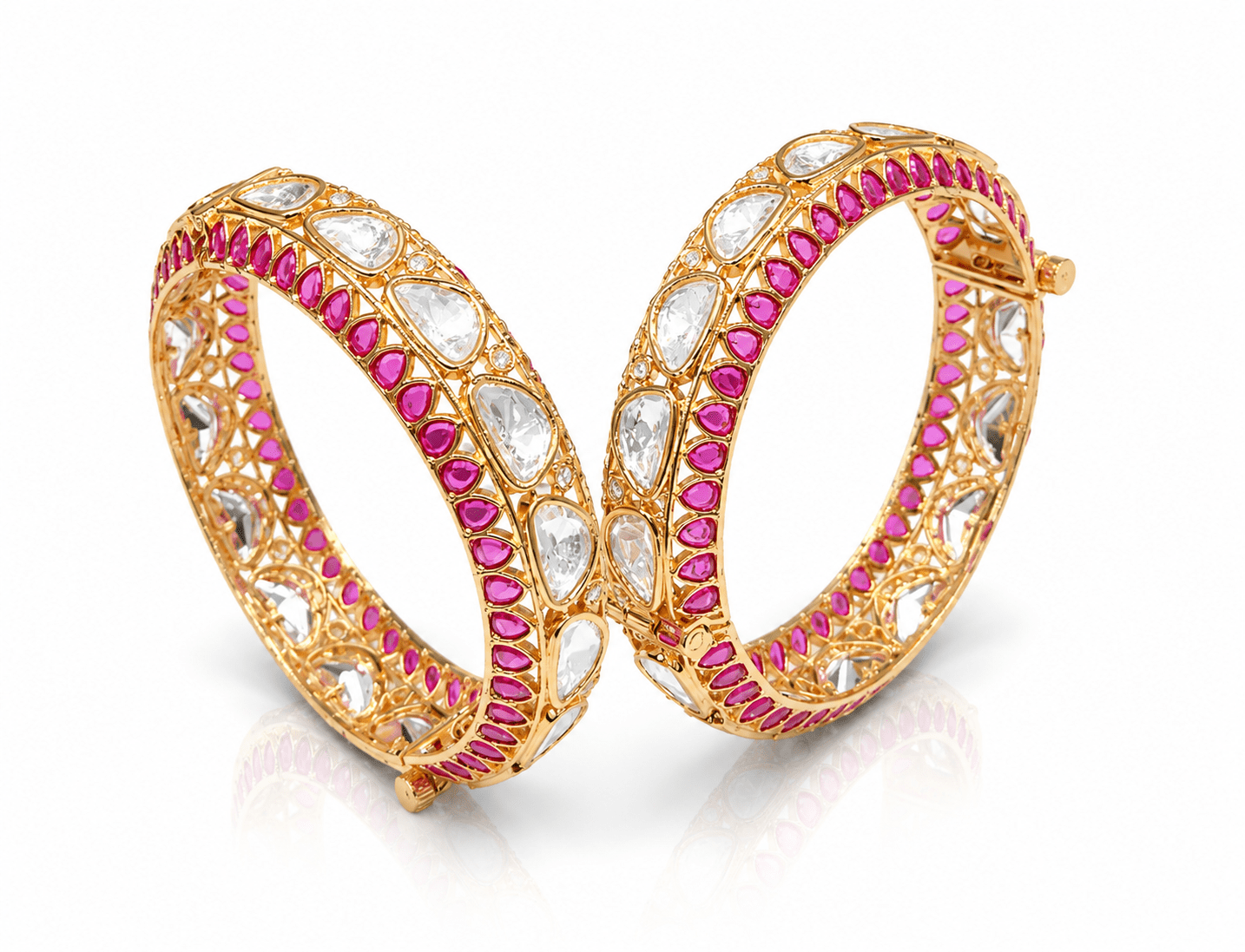 Kundan bangles 02185 - KRISHNA'S SWETA JEWELLERY