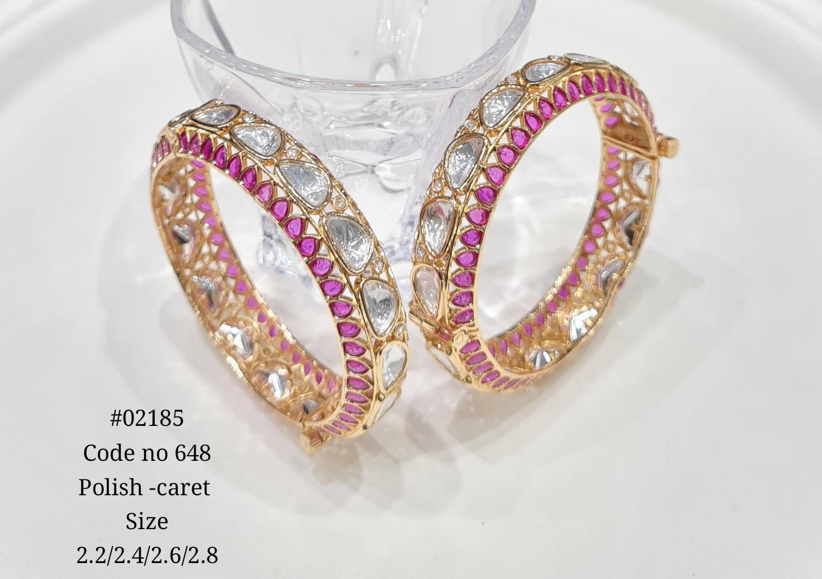 Kundan bangles 02185 - KRISHNA'S SWETA JEWELLERY