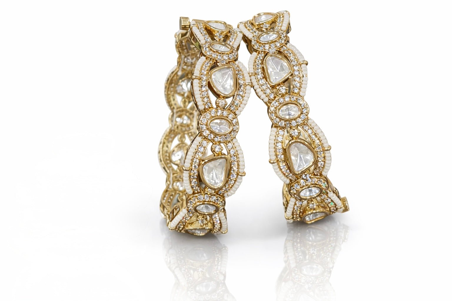 Kundan bangles 02586 - KRISHNA'S SWETA JEWELLERY