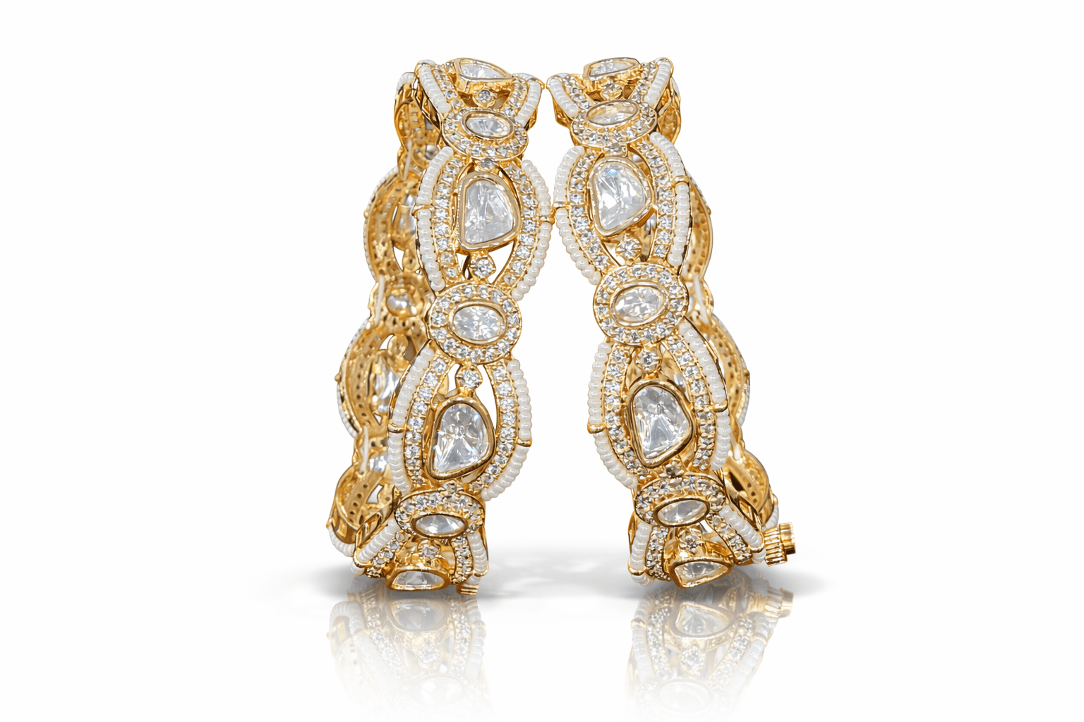 Kundan bangles 02586 - KRISHNA'S SWETA JEWELLERY