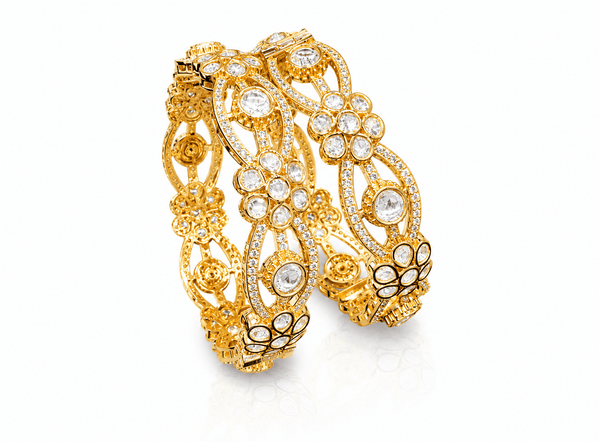 Kundan bangles 02624 - KRISHNA'S SWETA JEWELLERY