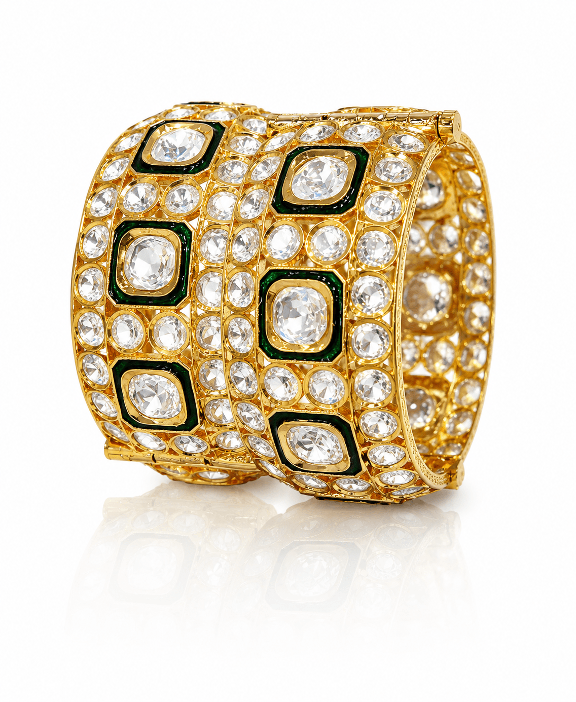 Kundan Bangles 02929 - KRISHNA'S SWETA JEWELLERY