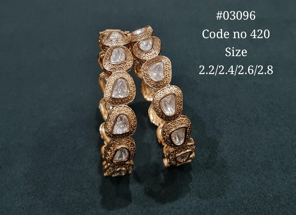 Kundan Bangles 03096 - KRISHNA'S SWETA JEWELLERY