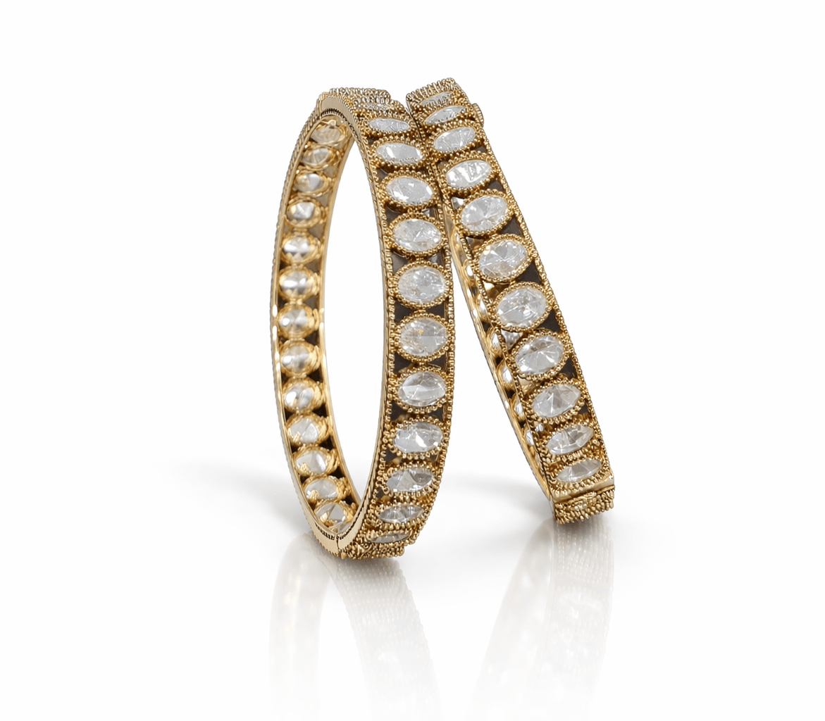 Kundan Bangles 03607 - KRISHNA'S SWETA JEWELLERY