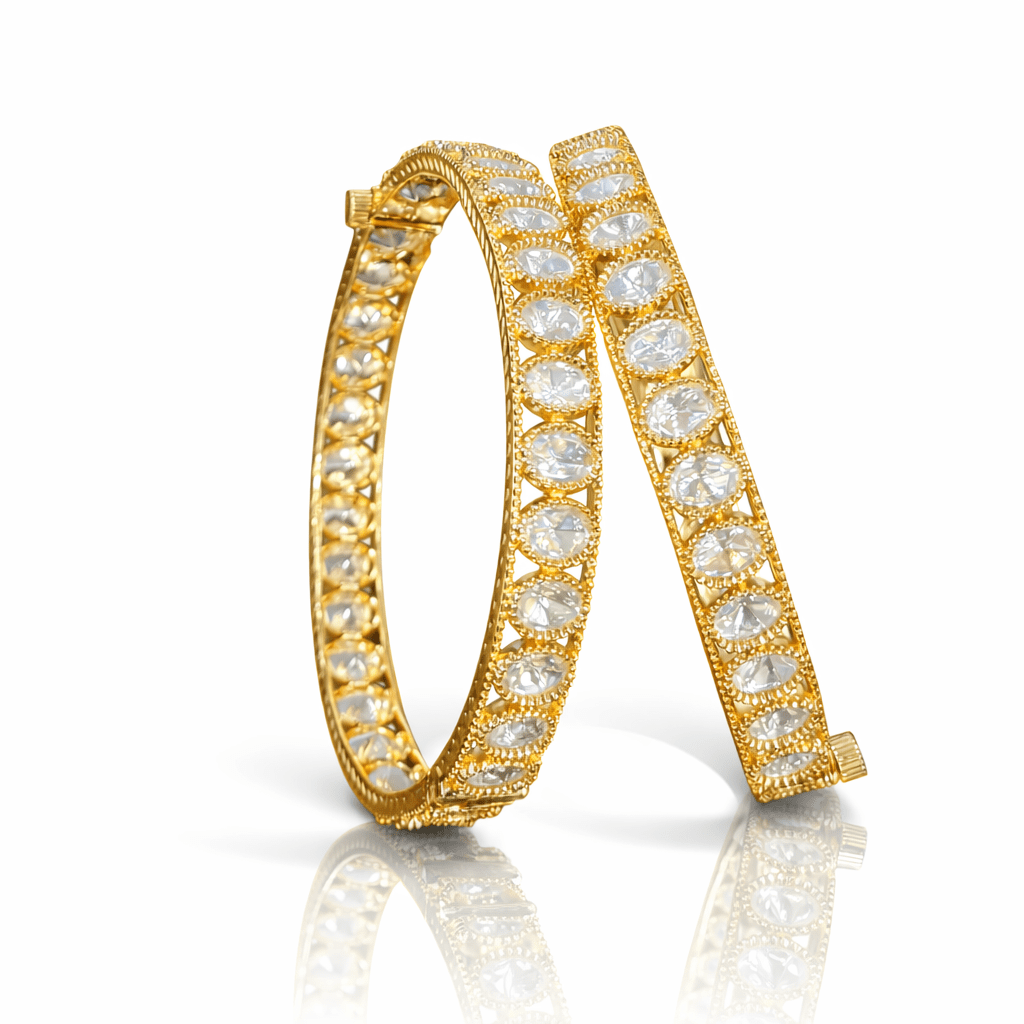 Kundan Bangles 03607 - KRISHNA'S SWETA JEWELLERY