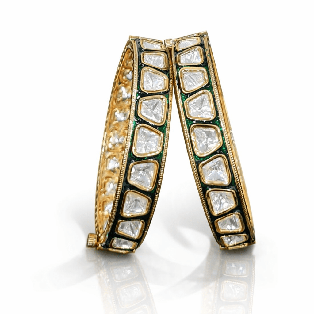 Kundan Bangles 03795 - KRISHNA'S SWETA JEWELLERY
