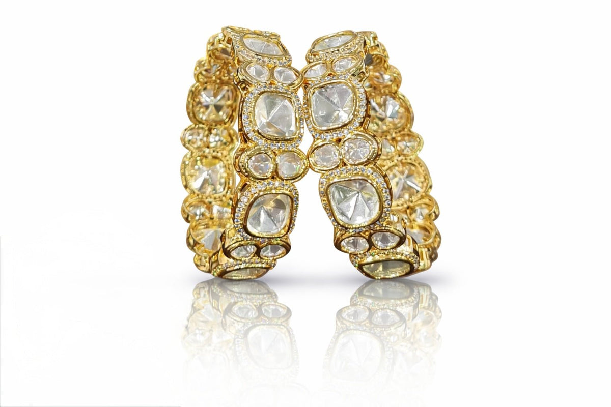 Kundan Bangles 03801 - KRISHNA'S SWETA JEWELLERY