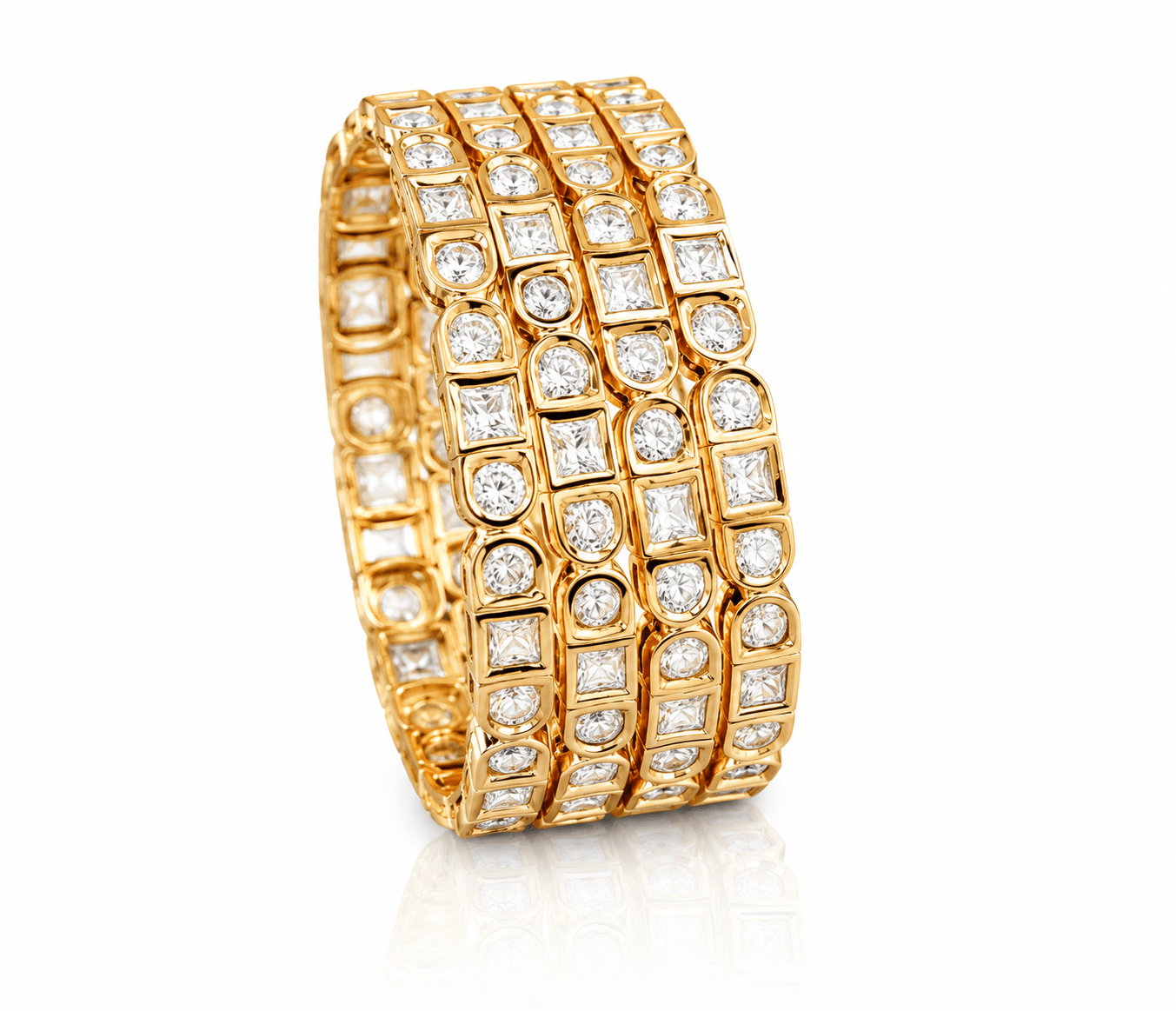 Kundan Bangles 03861 - KRISHNA'S SWETA JEWELLERY