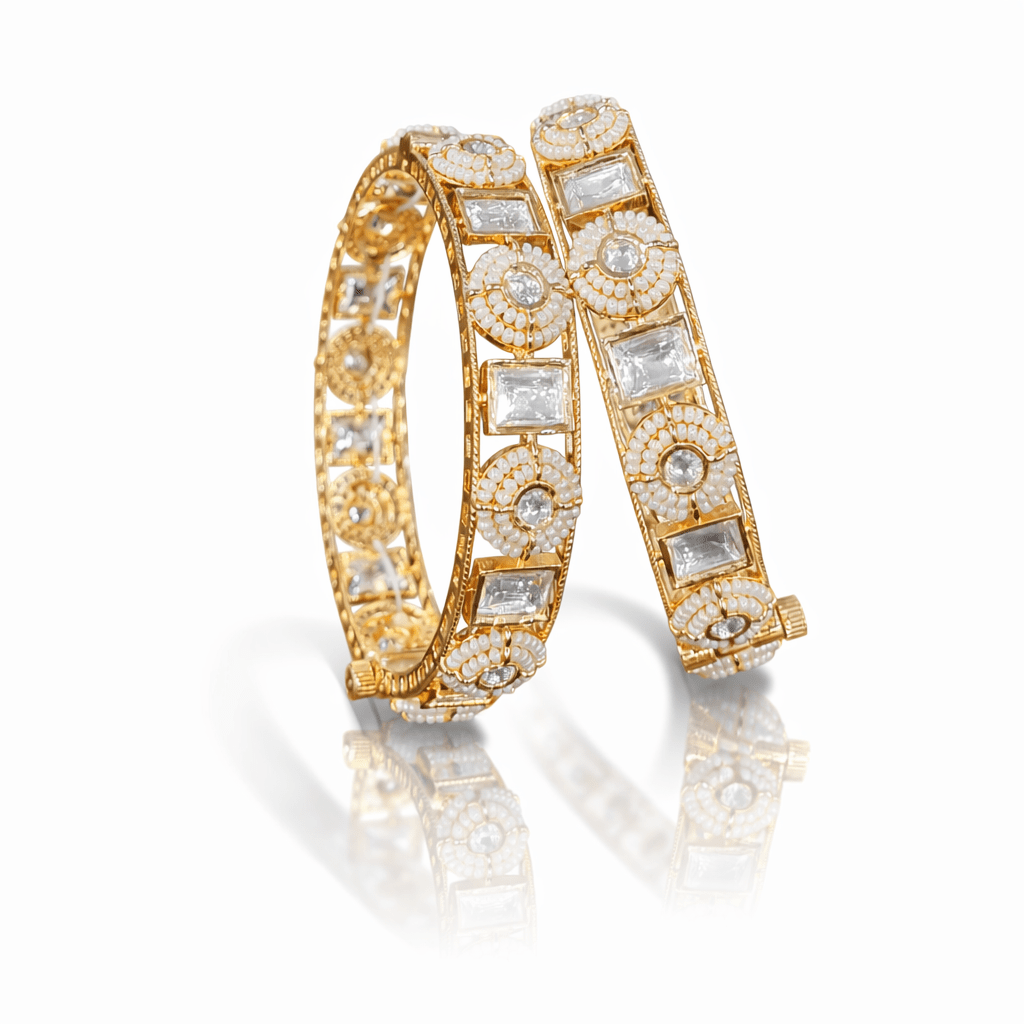Kundan Bangles 04013 - KRISHNA'S SWETA JEWELLERY