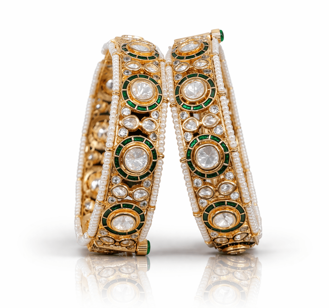 Kundan Bangles 04088 - KRISHNA'S SWETA JEWELLERY