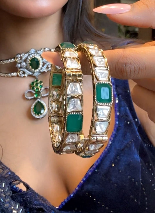 Kundan Bangles 04739 - KRISHNA'S SWETA JEWELLERY